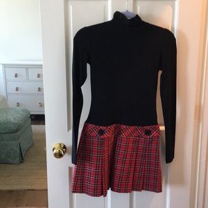 Laundry by Shelli Segal Turtleneck Plaid Dress